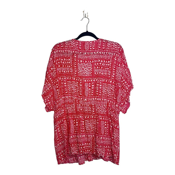 Victoria’s Secret Red & White Heart Print Tie Front Kimono Robe One Size Women’s - Picture 7 of 12